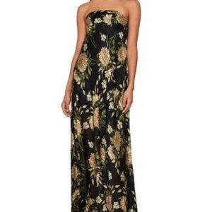 BCBGMAXAZRIA Strapless Floral Maxi Dress – Size S